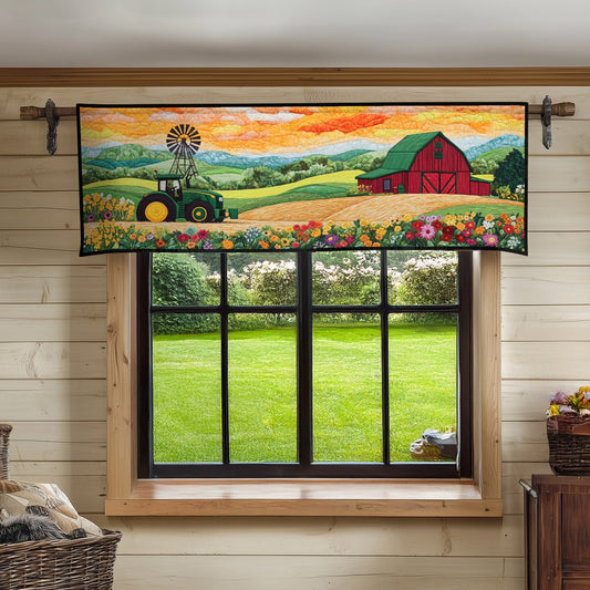 Tranquil Tractor Road Quilted Valance NCU0PT6047