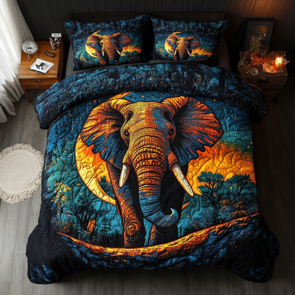 Tranquil Tusk 3-Piece Quilted Bedding Set NCU0DK2533