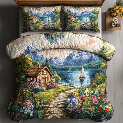 Tranquil Valley 3-Piece Quilted Bedding Set NCU0DK5932