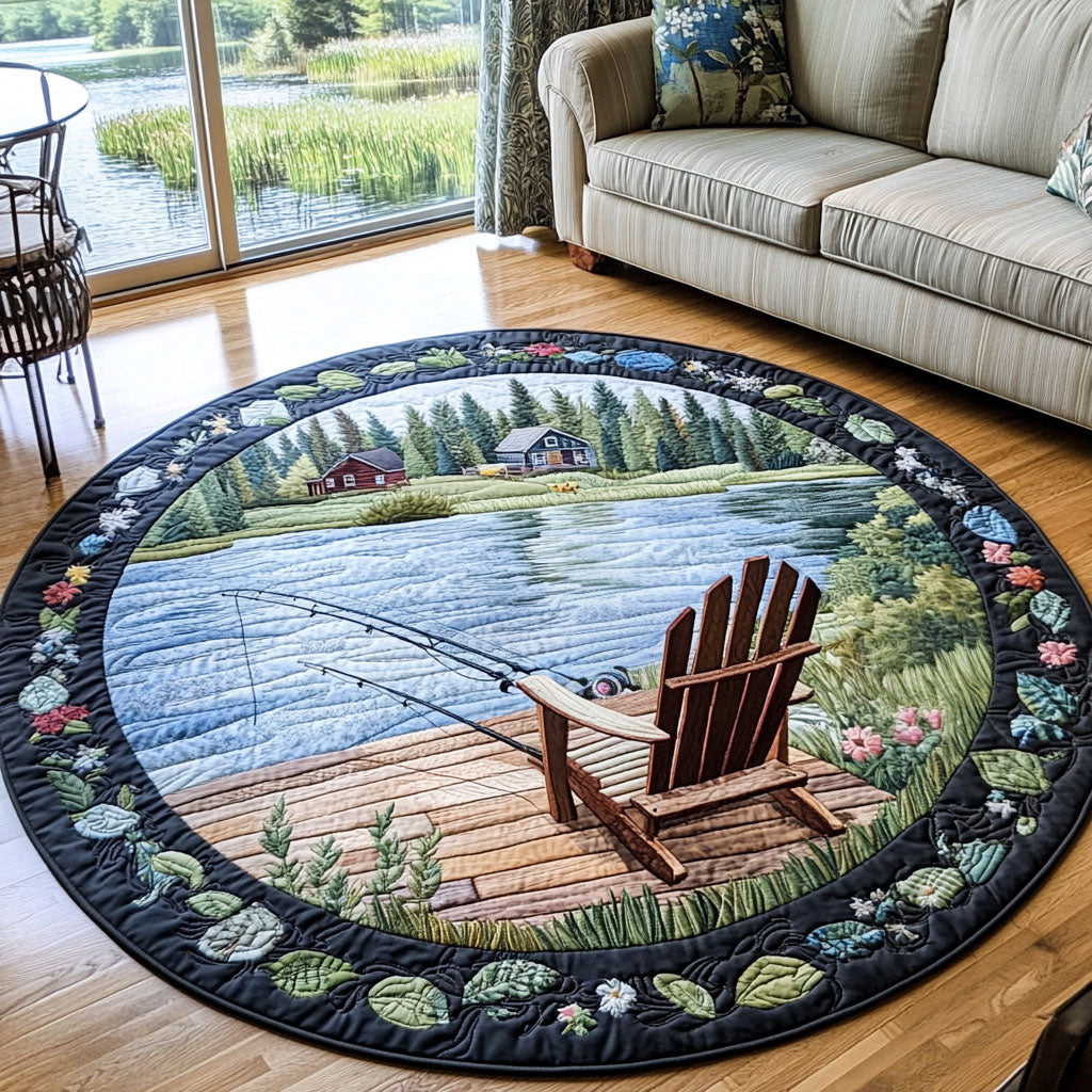 Tranquil Views Quilted Round Mat NCU0PT6940