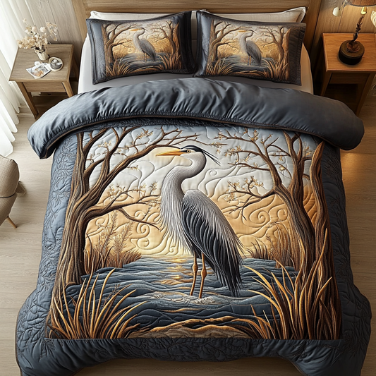 Tranquil Waters 3-Piece Quilted Bedding Set NCU0VH2480