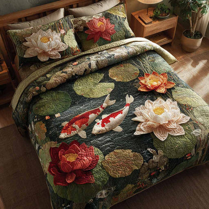 Tranquil Waters 3-Piece Quilted Bedding Set NCU0XD2637