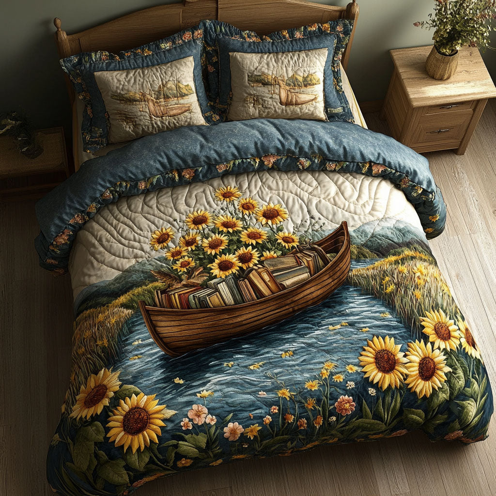 Tranquil Waterscape 3-Piece Quilted Bedding Set NCU0PT5024
