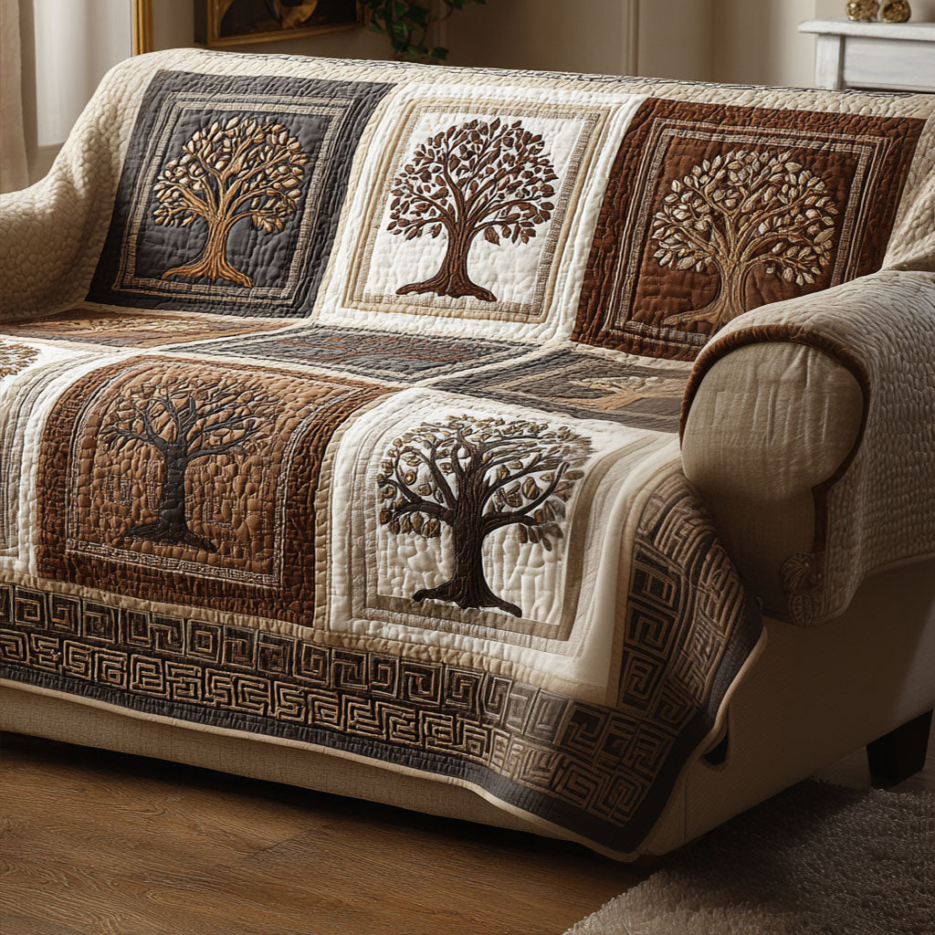 Tree Harmony Quilted Sofa Cover NCU0NT11853