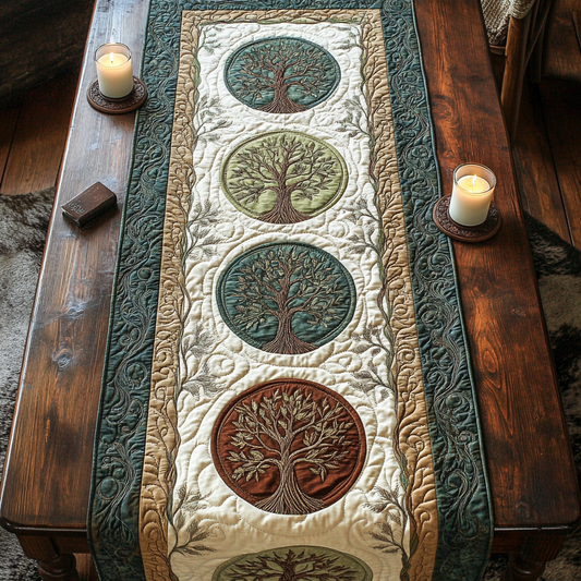 Tree Harmony Quilted Table Runner NCU0VH5471