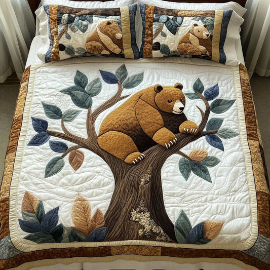 Tree Hugger 3-Piece Quilted Bedding Set NCU0NT3869