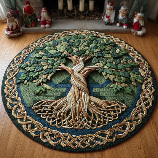 Tree Of Life Quilted Round Mat NCU0TH3324