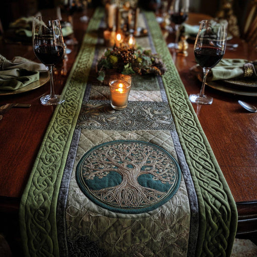 Tree Of Life Quilted Table Runner NCU0DV9311