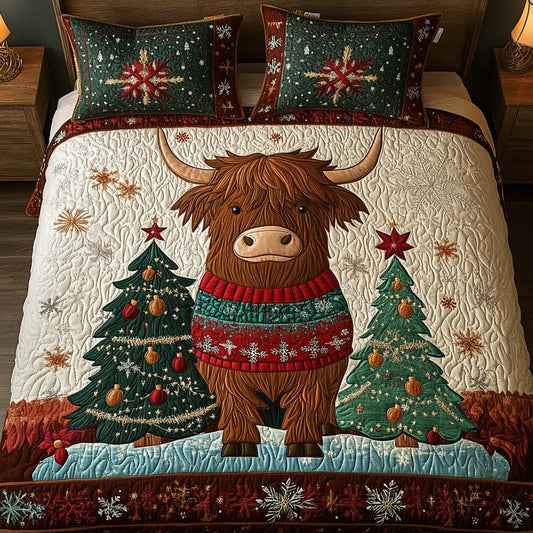 Tree Side Glow 3-Piece Quilted Bedding Set NCU0NT2318