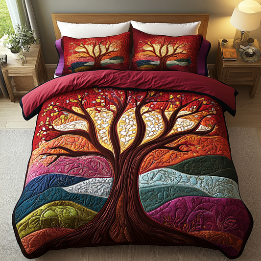 Tree Spirit 3-Piece Quilted Bedding Set NCU0DK7712