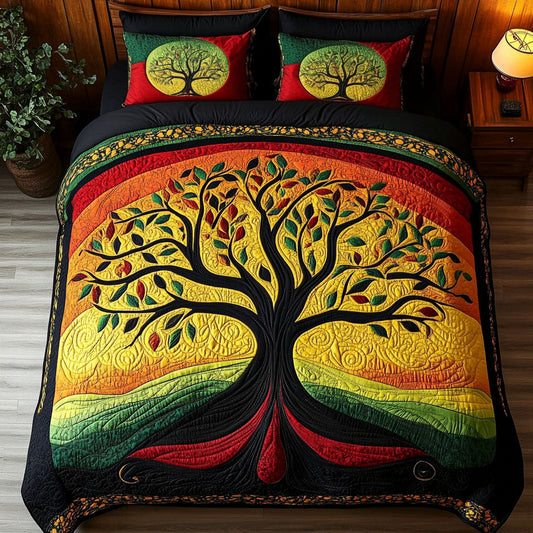 Tree of Empowerment 3-Piece Quilted Bedding Set NCU0PT3141