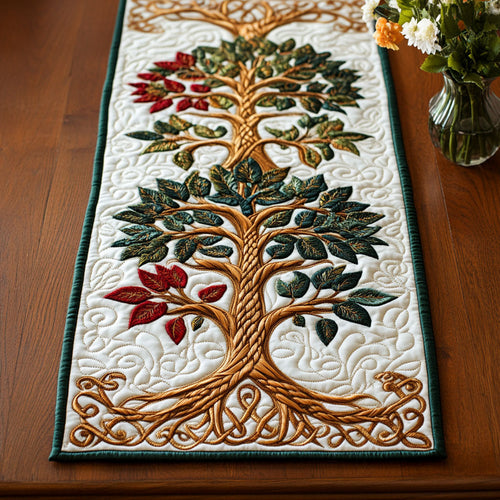 Tree of Eternity Quilted Table Runner NCU0PT3434