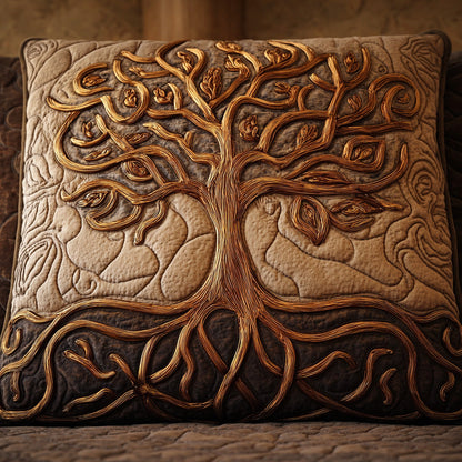 Tree of Harmony Quilted Pillow Case NCU0DV6316