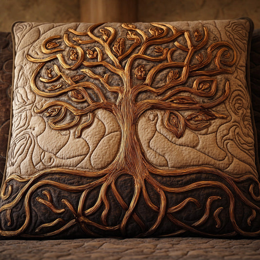 Tree of Harmony Quilted Pillow Case NCU0DV6316