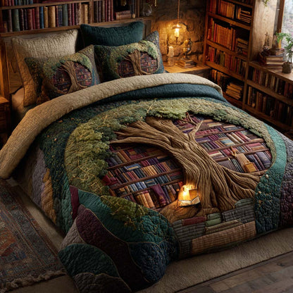 Tree of Knowledge 3-Piece Quilted Bedding Set NCU0XD1903