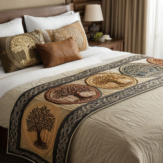Tree of Life Comfort Quilted Bed Runner NCU0PT8750