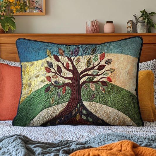 Tree of Life Quilted Bedding Pillow Case NCU0DK3521