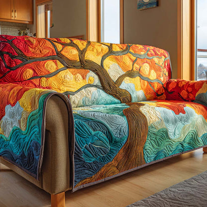 Tree of Life Quilted Sofa Cover NCU0XD1097