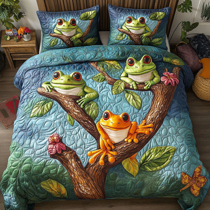 Treehouse Tribe 3-Piece Quilted Bedding Set NCU0NT6960