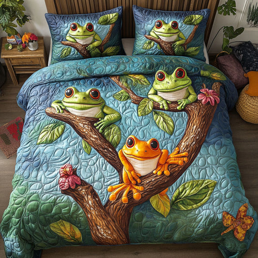 Treehouse Tribe 3-Piece Quilted Bedding Set NCU0NT6960