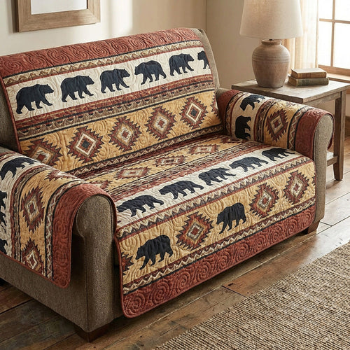 Tribal Bear Quilted Sofa Cover NCU0TV1635