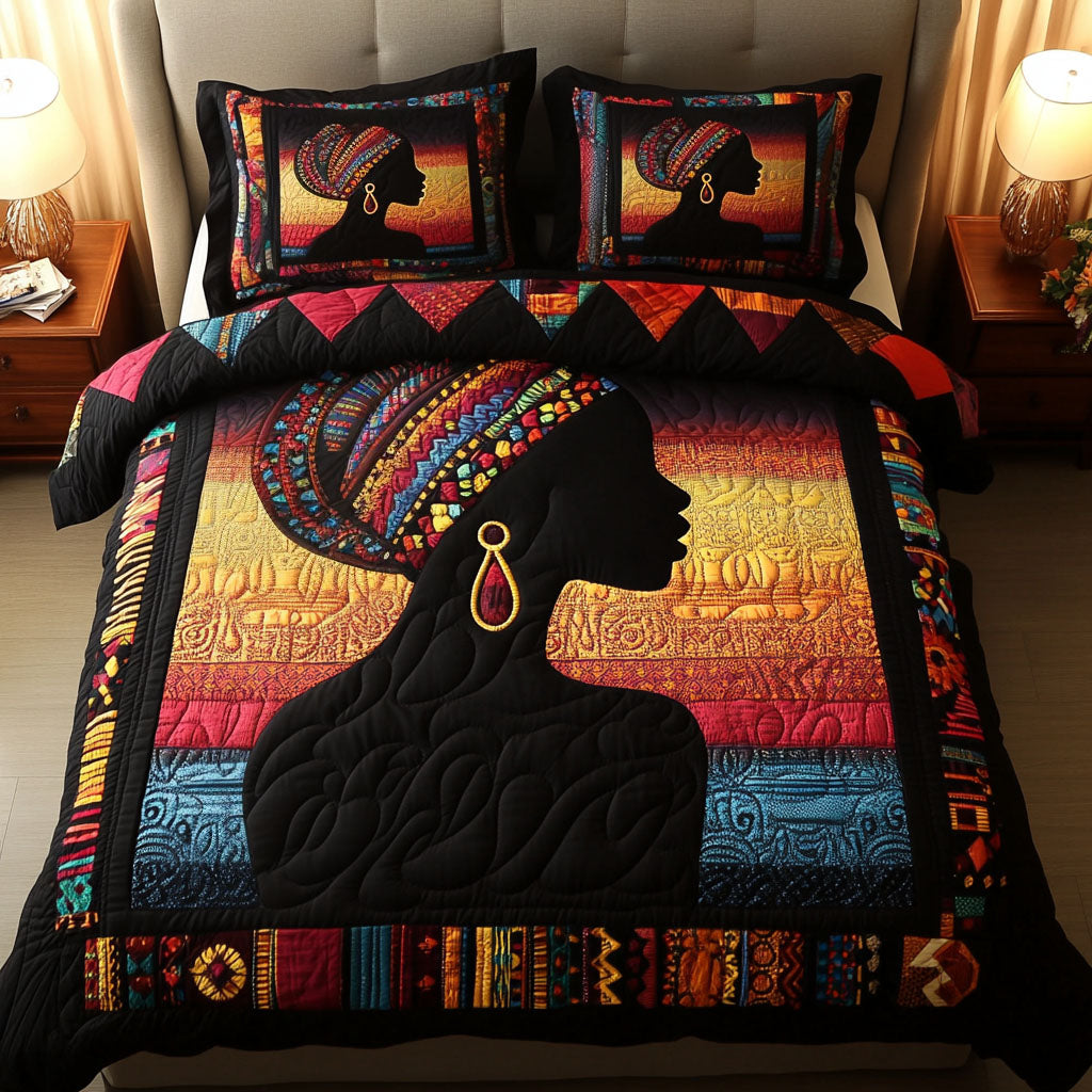Tribal Beauty 3-Piece Quilted Bedding Set NCU0NT3394