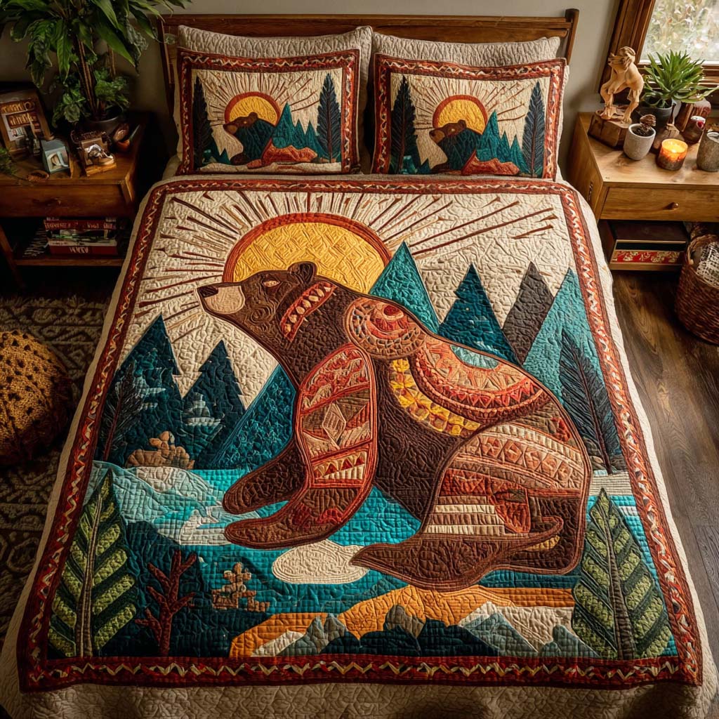 Tribal Claw 3-Piece Quilted Bedding Set NCU0TD199