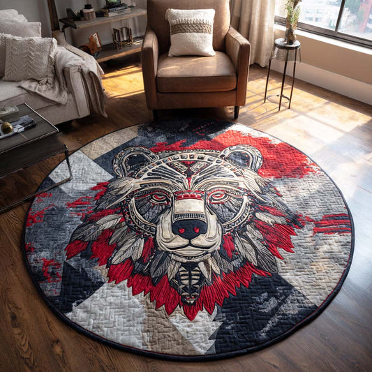 Tribal Claw Quilted Round Mat NCU0TD222