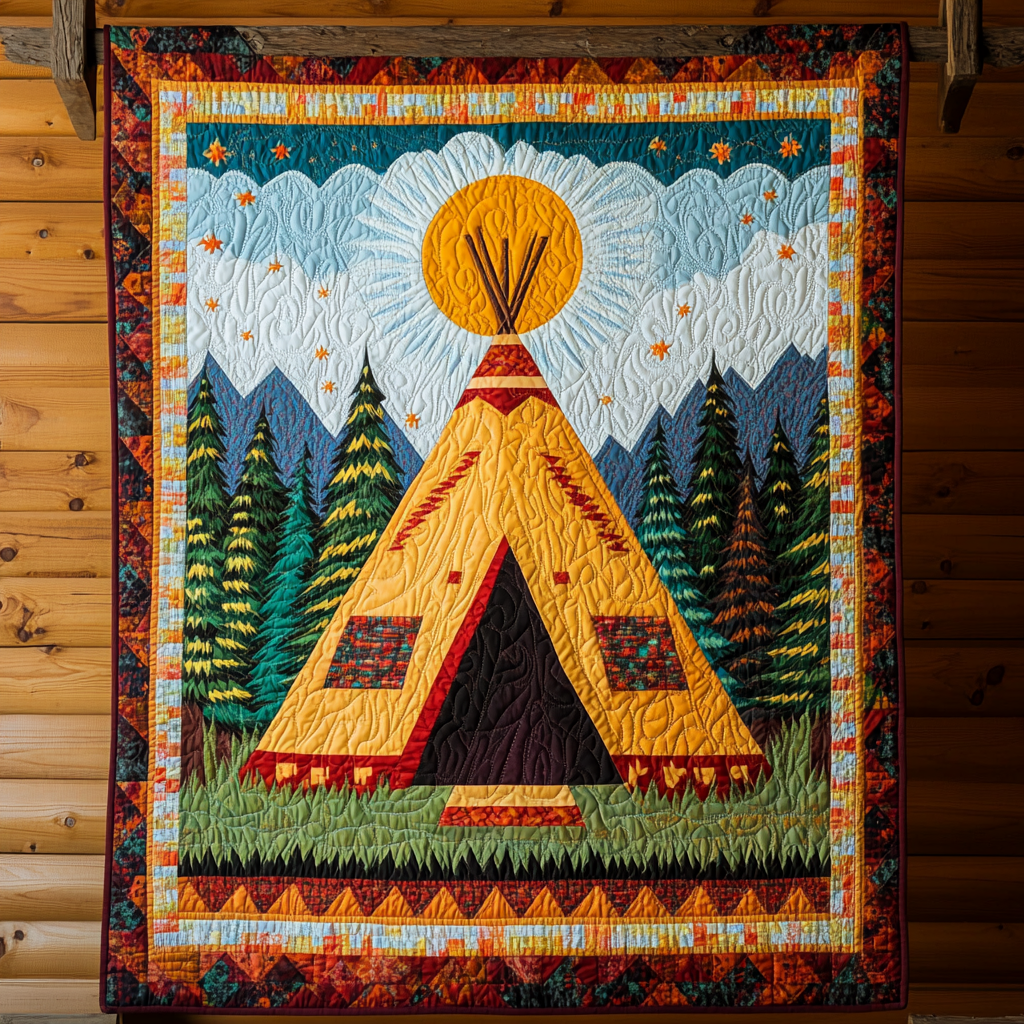 Tribal Comfort Quilted Blanket NCU0VL1597