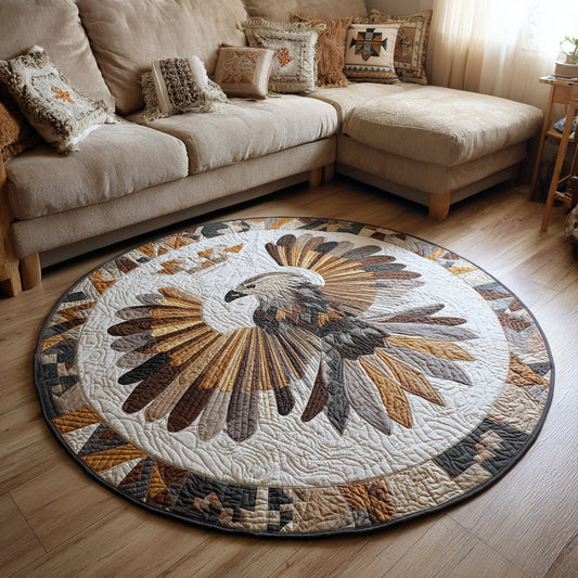 Tribal Eagle Quilted Round Mat NCU0HH068