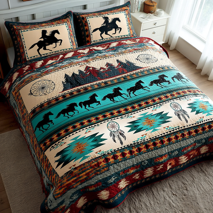 Tribal Echo 3-Piece Quilted Bedding Set NCU0DK8307