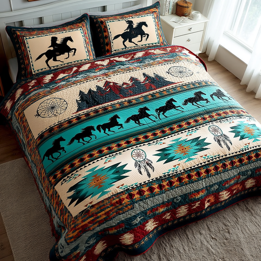 Tribal Echo 3-Piece Quilted Bedding Set NCU0DK8307