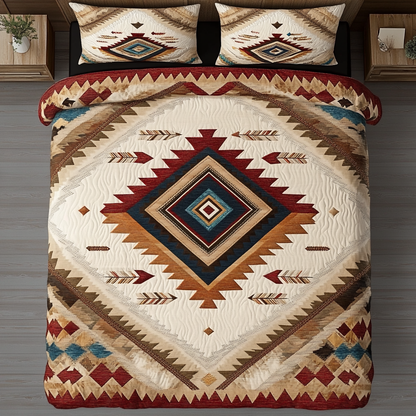 Tribal Echo 3-Piece Quilted Bedding Set NCU0DK8967