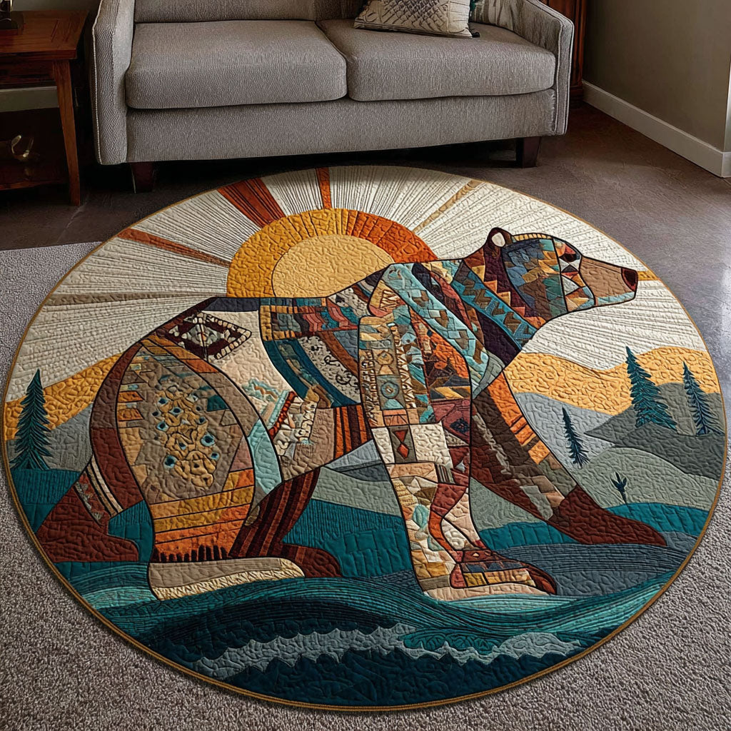 Tribal Echo Quilted Round Mat NCU0NT11824