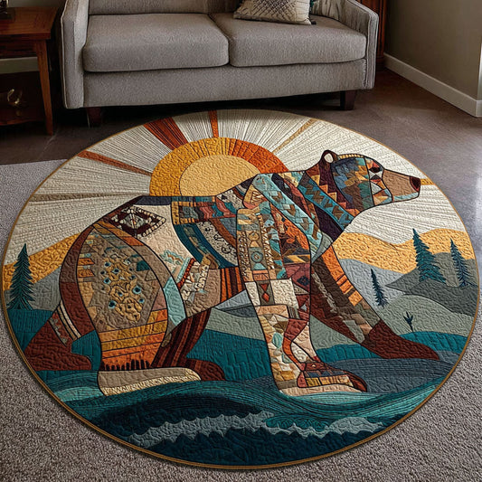 Tribal Echo Quilted Round Mat NCU0NT11824
