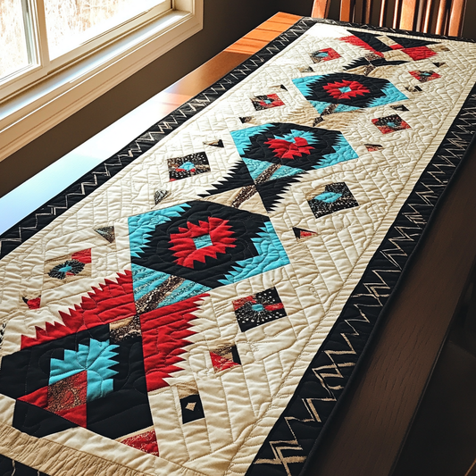 Tribal Echo Quilted Table Runner NCU0DK4424