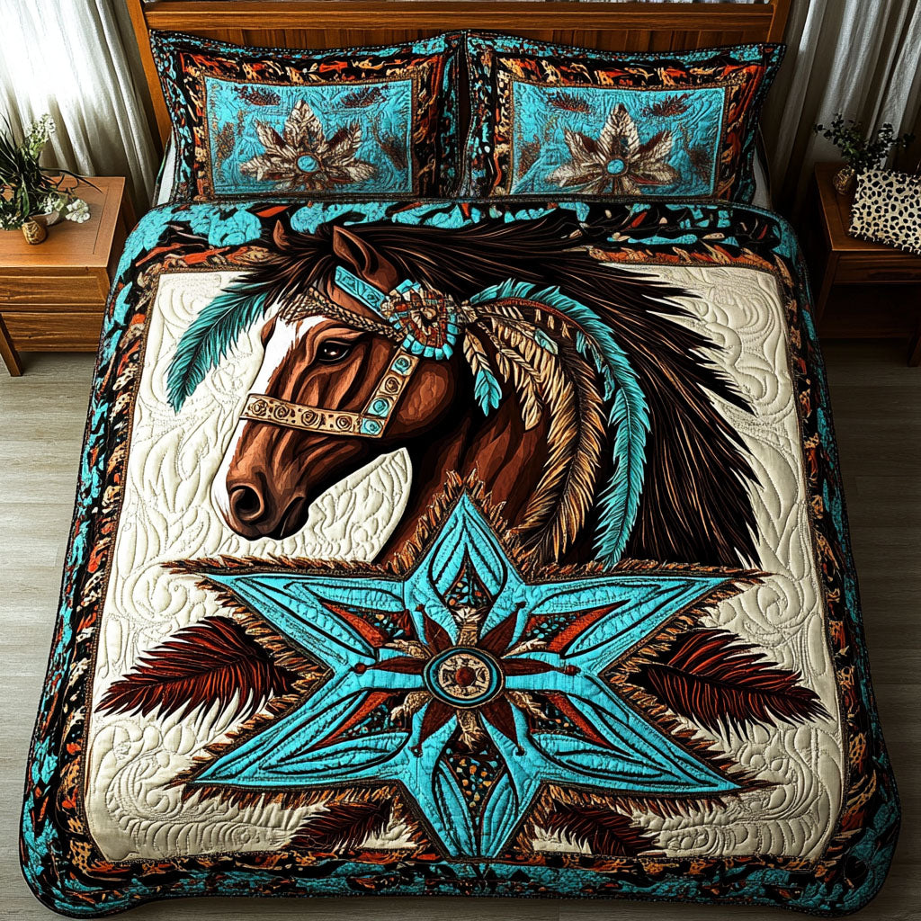 Tribal Echoes 3-Piece Quilted Bedding Set NCU0PT3160