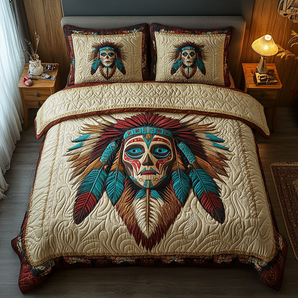 Tribal Echoes Quilted Bedding Set NCU0DV2569