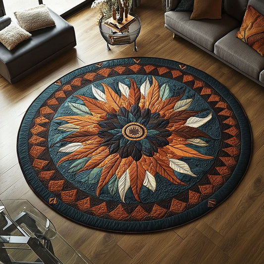 Tribal Echoes Quilted Round Mat NCU0PT7059