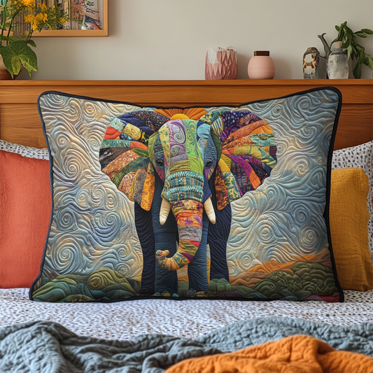Tribal Elephant Harmony Quilted Bedding Pillow Case NCU0DK2031