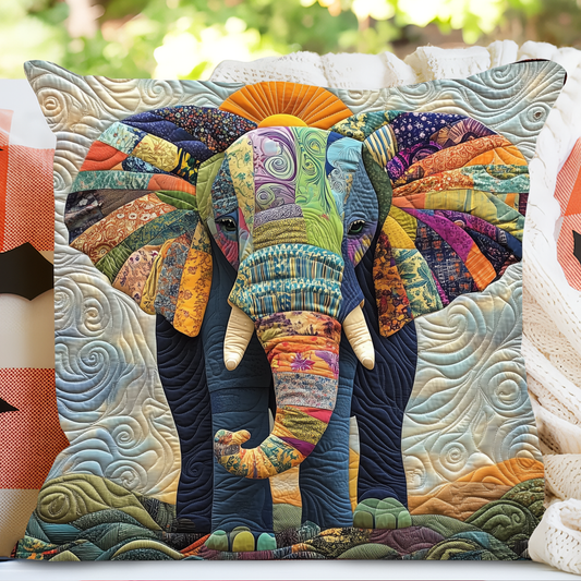 Tribal Elephant Harmony Quilted Pillow Case NCU0DK2030