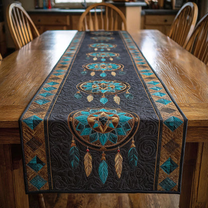 Tribal Feathers Quilted Table Runner NCU0TV1190