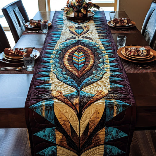 Tribal Flame Quilted Table Runner NCU0PT3999