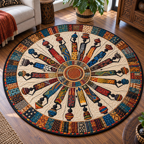Tribal Grace Quilted Round Mat NCU0PT12073