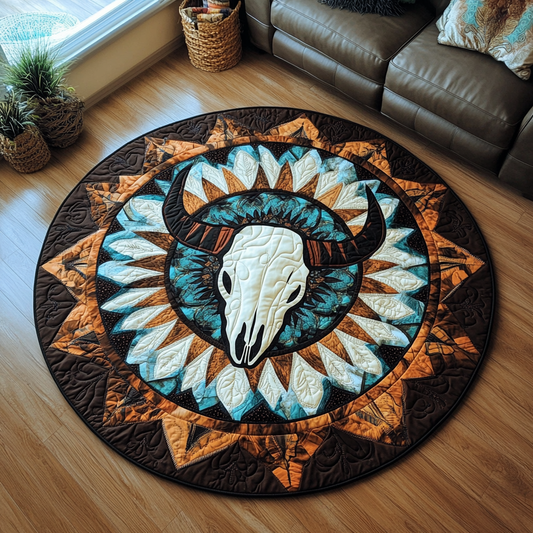 Tribal Grace Quilted Round Mat NCU0VH5978