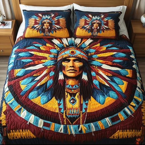 Tribal Harmony 3-Piece Quilted Bedding Set NCU0VH1881
