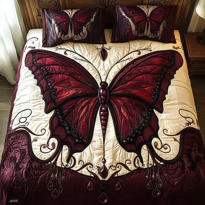 Enchanted Wings 3-Piece Quilted Bedding Set NCU0VH1925