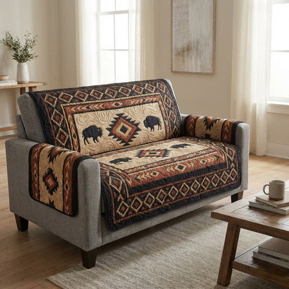 Tribal Horizon Quilted Sofa Cover NCU0TV1608