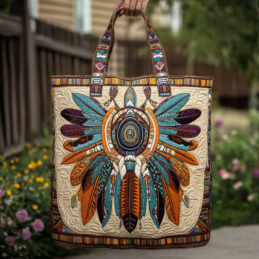 Tribal Horizon Quilted Tote Bag NCU0PT8347