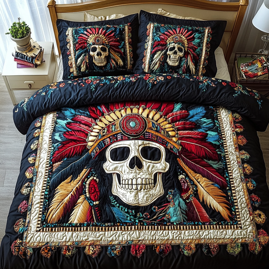 Tribal King 3-Piece Quilted Bedding Set NCU0VH2771